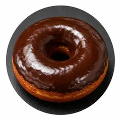 Chocolate glazed cake doughnut